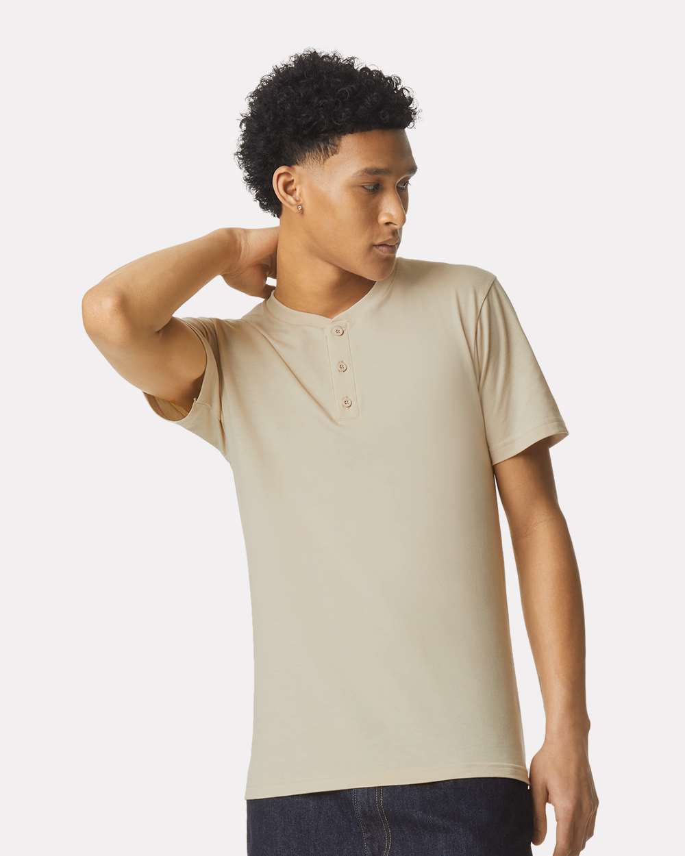 American Apparel CVC Henley Tee - Image 3