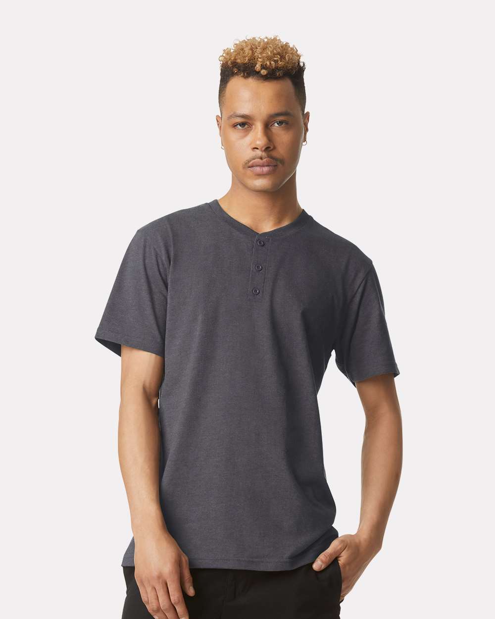 American Apparel CVC Henley Tee - Image 4