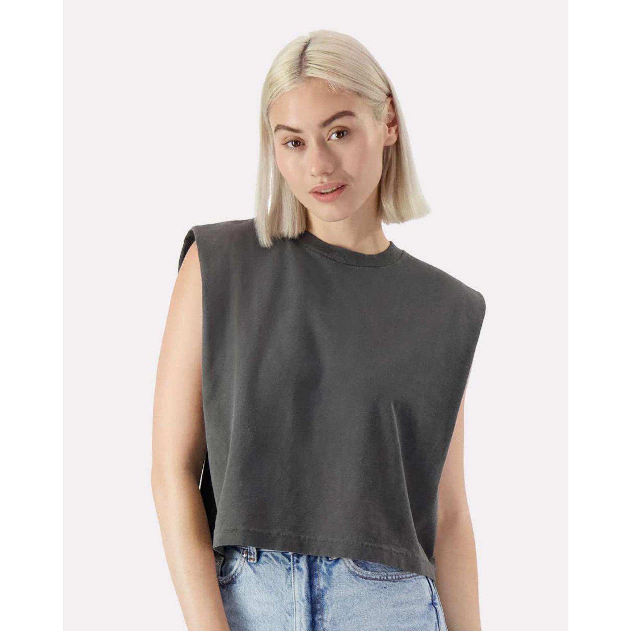 American Apparel Garment-Dyed Women's Heavyweight Muscle Tee - Image 3