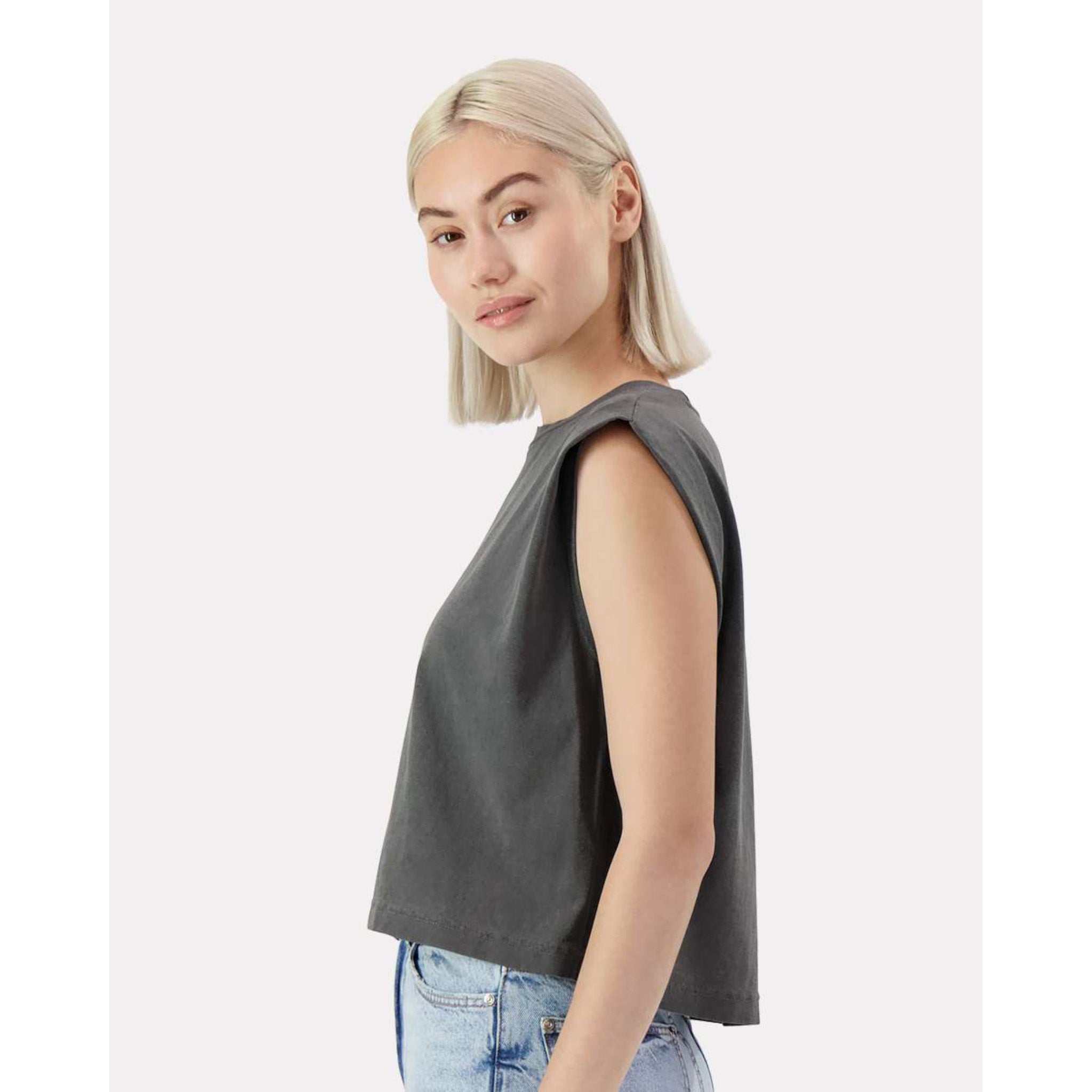 American Apparel Garment-Dyed Women's Heavyweight Muscle Tee - Image 4