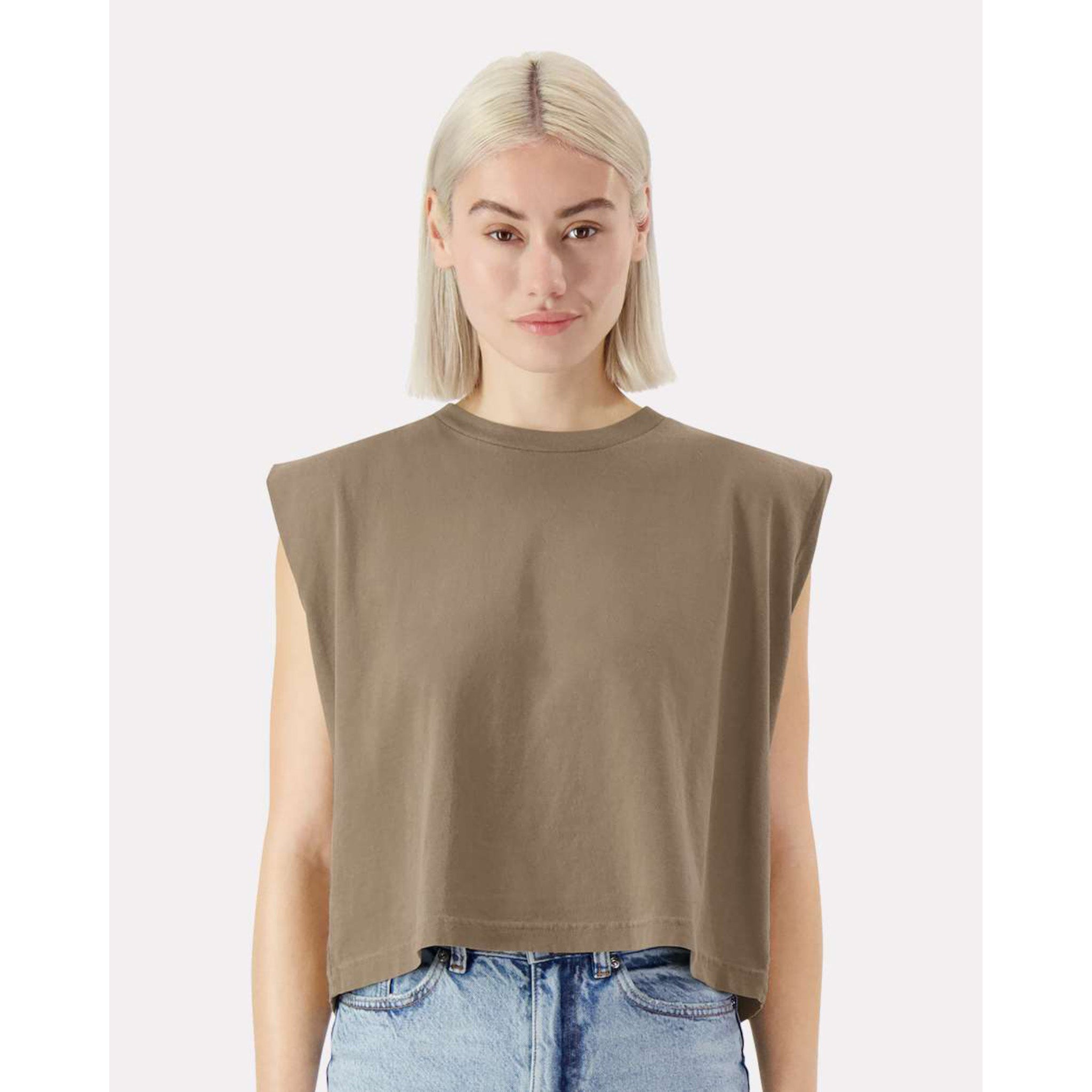 American Apparel Garment-Dyed Women's Heavyweight Muscle Tee - Image 5
