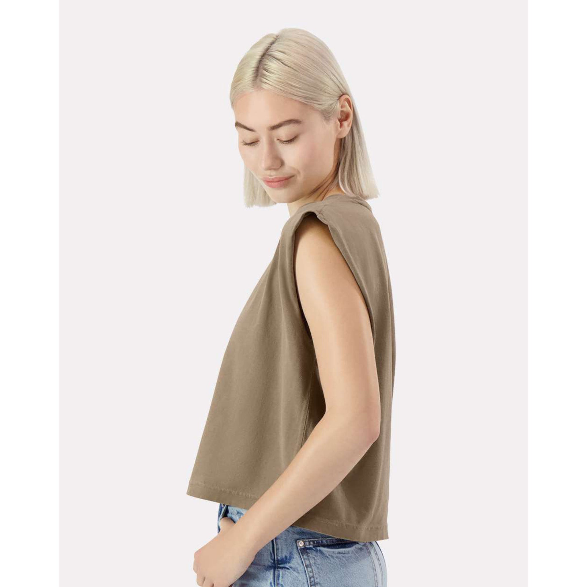 American Apparel Garment-Dyed Women's Heavyweight Muscle Tee - Image 6