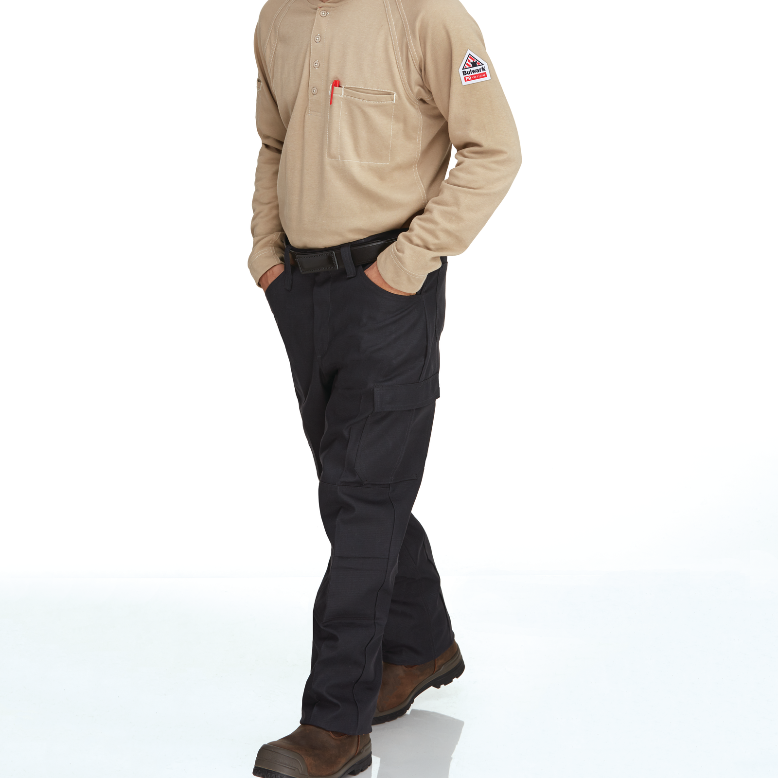 Bulwark Men's FR iQ Series® Lightweight Pant - QP14 - Black - Image 3