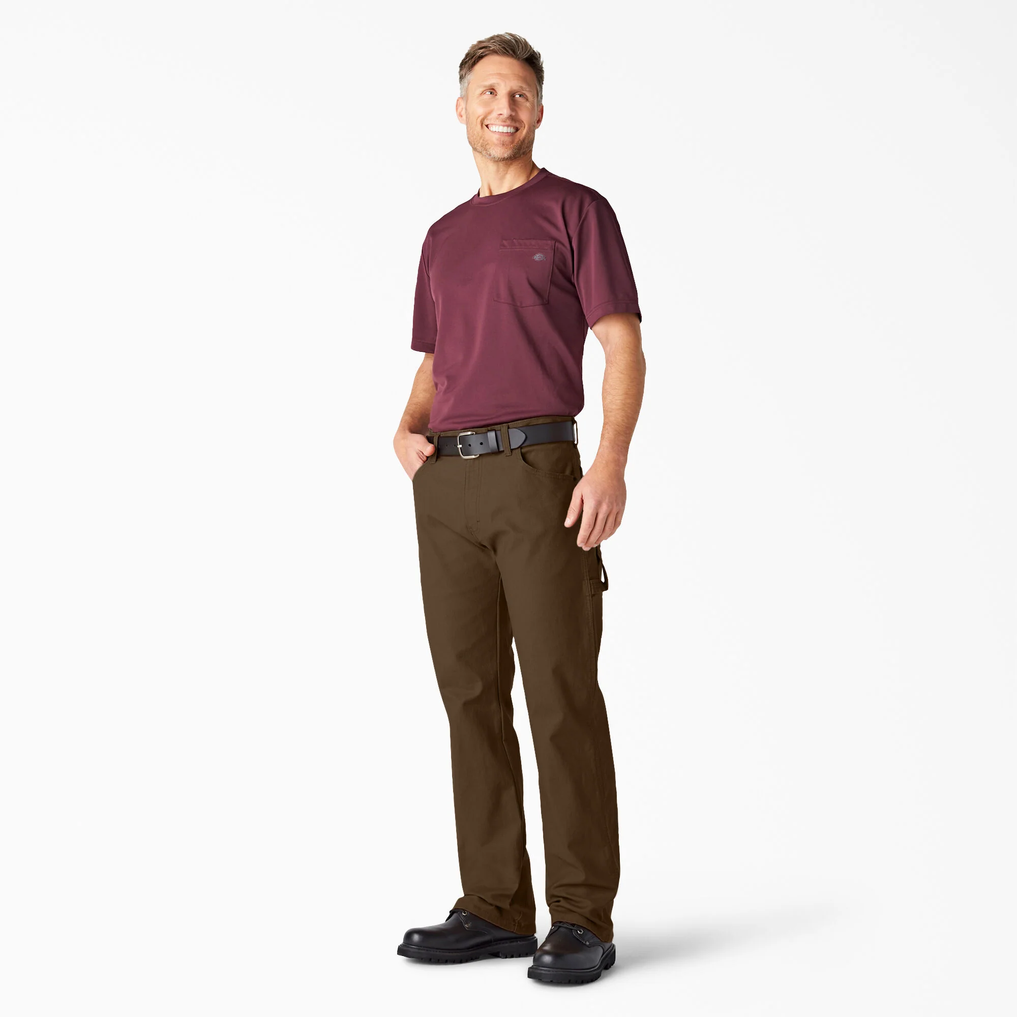 Dickies Relaxed Fit Heavyweight Duck Carpenter Pants, Rinsed Timber Brown, 50 x 32, Clearance - Image 4