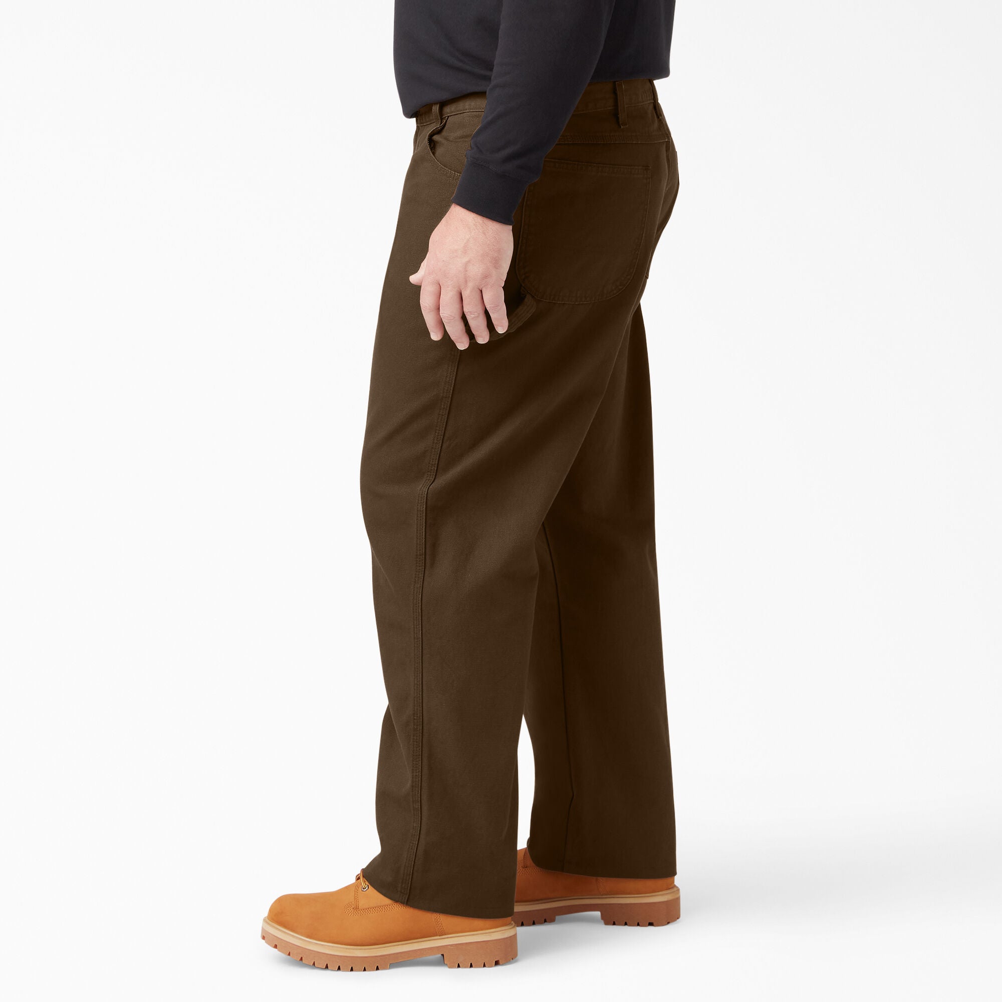 Dickies Relaxed Fit Heavyweight Duck Carpenter Pants, Rinsed Timber Brown, 50 x 32, Clearance - Image 7