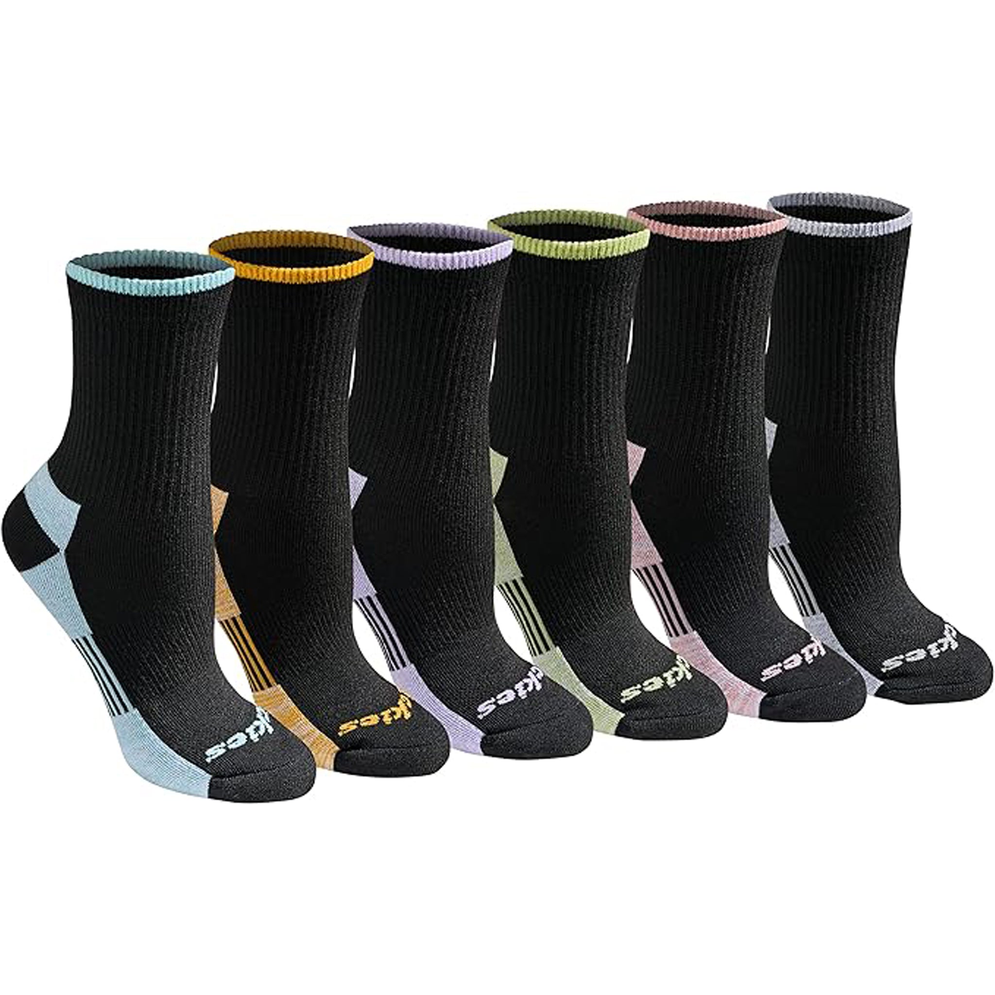Dickies Women's 6 Packs Dri-Tech Mid Crew Socks, Sizes 6-9 - Image 5