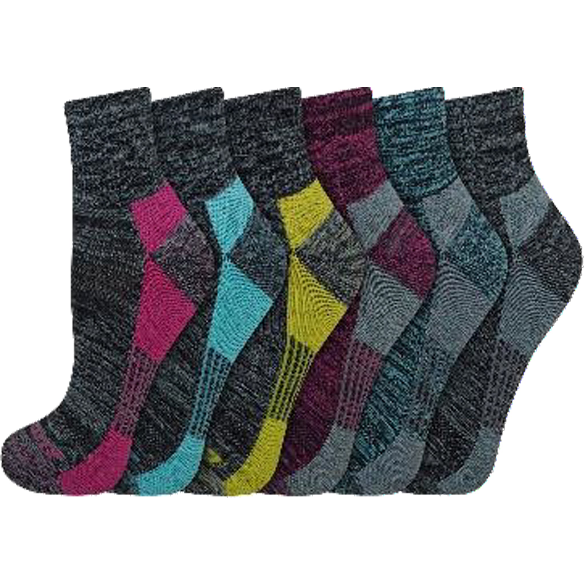 Dickies Women's 6 Packs Dri-Tech Moisture Control Free Run Quarter Socks, Sizes 6-9 - Image 3